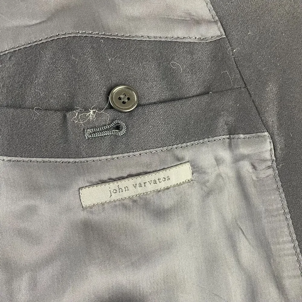 John‎ Varvatos Blazer Men 46R Blue Wool Two-Button Front Lined Sport Coat Jacket